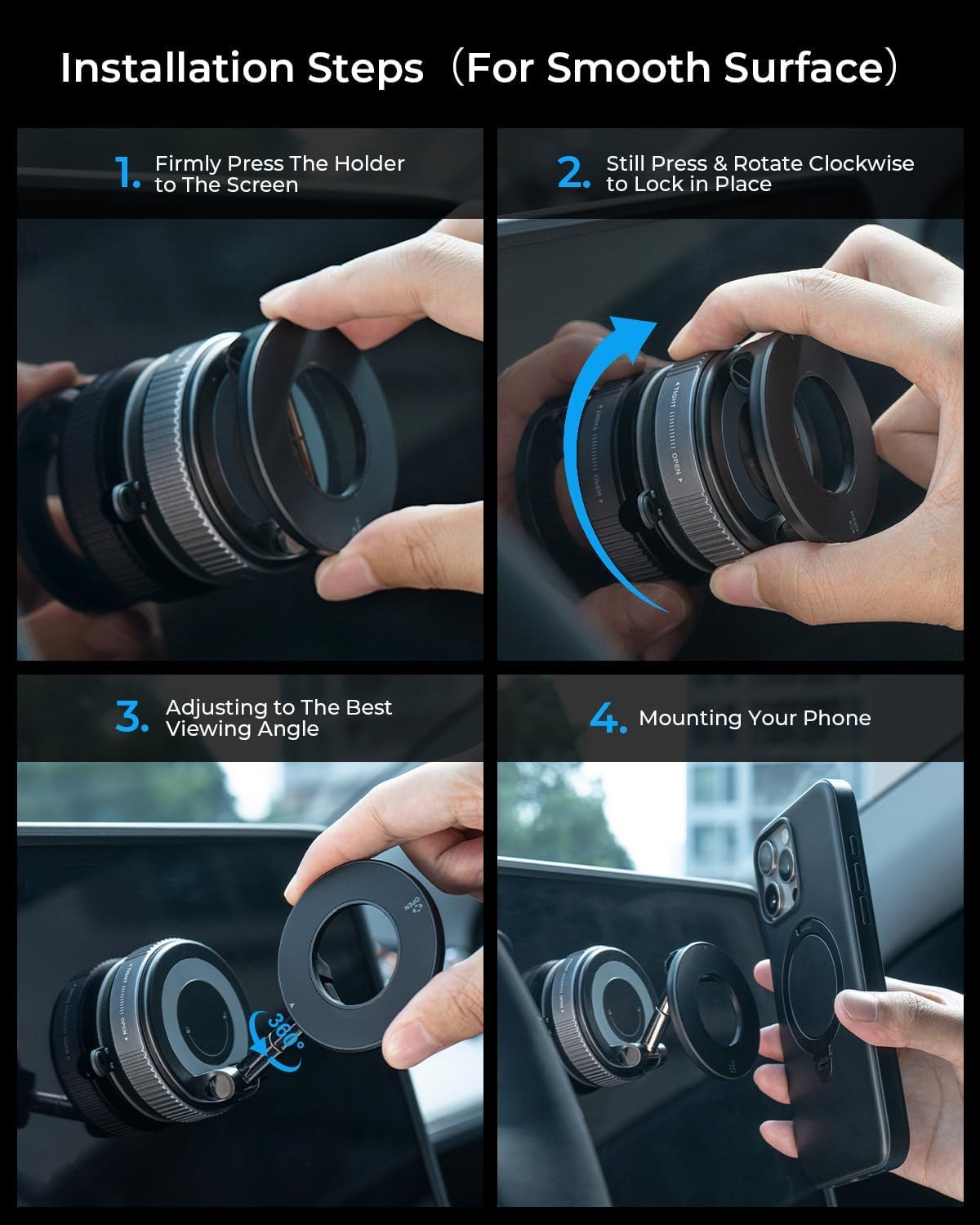 Vacuum Magnetic Suction Phone Holder