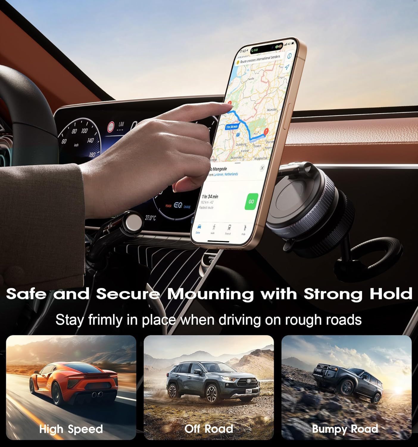 Vacuum Magnetic Suction Phone Holder