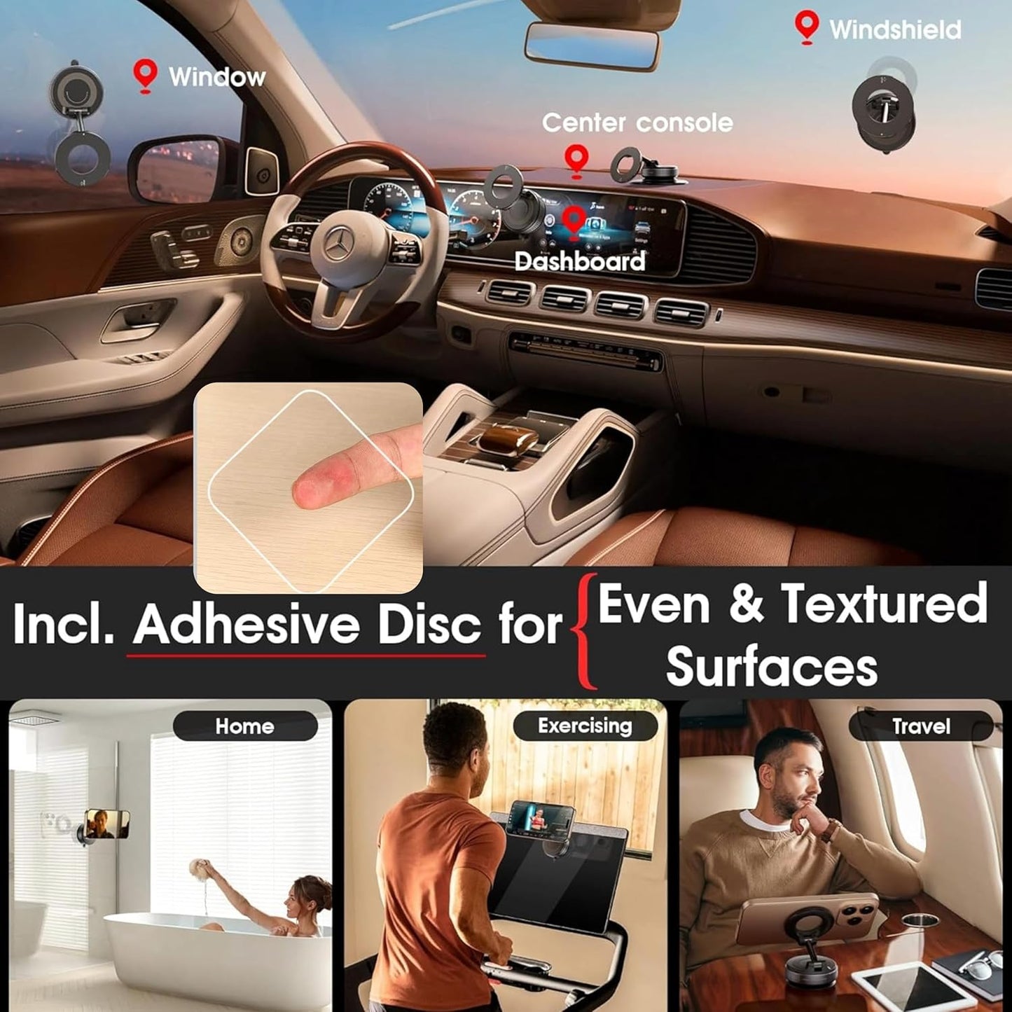 Vacuum Magnetic Suction Phone Holder